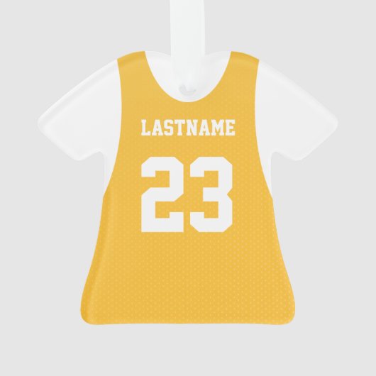 Basketbal Sport Jersey Gold Ornament (achterkant)