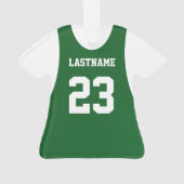 Basketbal Sport Jersey Groen Ornament (achterkant)