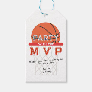 Basketbal Sport Jumpman Thema Alle Leeftijd Verjaa Cadeaulabel