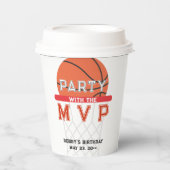 Basketbal Sport Jumpman Thema Alle Leeftijd Verjaa Papieren Bekers (Voorkant)