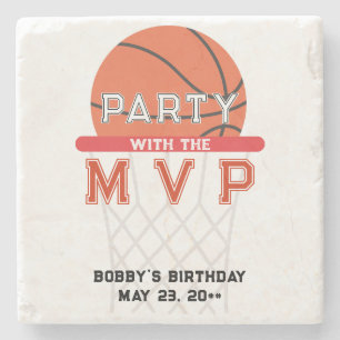 Basketbal Sport Jumpman Thema Alle Leeftijd Verjaa Stenen Onderzetter