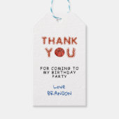 Basketbal Sport Kids Verjaardag Cadeaulabel (Voorkant)