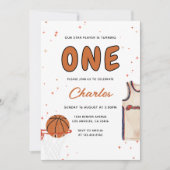 Basketbal Sport Kids Verjaardagsfeest Kaart (Voorkant)