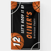 Basketbal sport kids verjaardagsfeestje 'Hoop it u Spandoek (Verticaal)