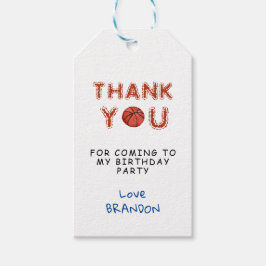 Basketbal Sport Kinderen Verjaardag Cadeaulabel