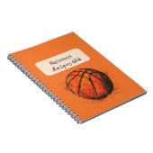 Basketbal Sport Kunstzinnige Kinderen Notitieboek (Rechterzijde)