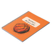 Basketbal Sport Kunstzinnige Kinderen Notitieboek (Linkerzijde)