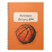Basketbal Sport Kunstzinnige Kinderen Notitieboek (Voorkant)
