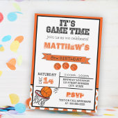 Basketbal Sport Party Uitnodiging