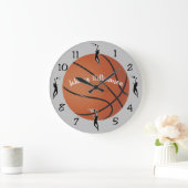 Basketbal Sport personaliseren met naam Grote Klok (Huis)