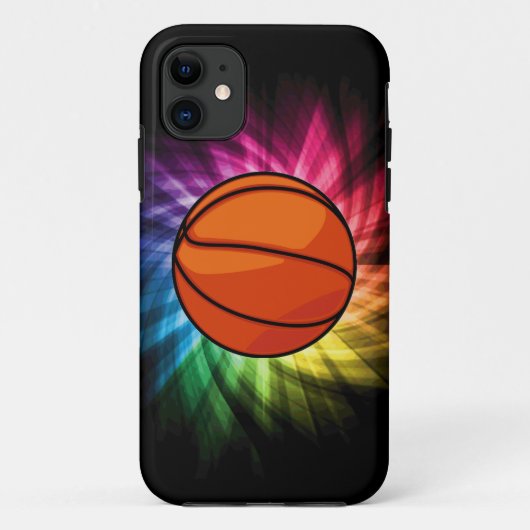 Basketbal; Sport; regenboog Case-Mate iPhone Case (Achterkant)