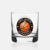 Basketbal Sport Rocks Whiskey Glas Drinkware (Voorkant)