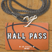 Basketbal Sport School Leraar Student Hall Pass Badge