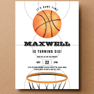 Basketbal Sport Slam Dunk Thema Verjaardag Kaart