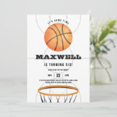 Basketbal Sport Slam Dunk Thema Verjaardag Kaart (Staand voorkant)