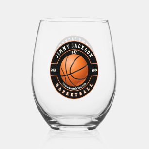 Basketbal Sport Stemless Wijnglas Drinkware Wijnglas Zonder Voet