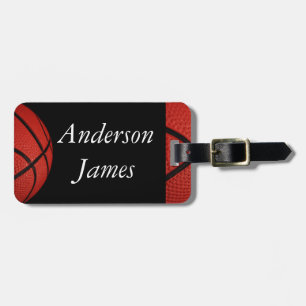 Basketbal Sport Team Gepersonaliseerd kussen Bagagelabel