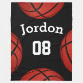 Basketbal Sport Team Gepersonaliseerde Naam deken (Voorkant)