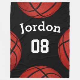 Basketbal Sport Team Gepersonaliseerde Naam deken