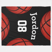 Basketbal Sport Team Gepersonaliseerde Naam deken (Voorkant (Horizontaal))