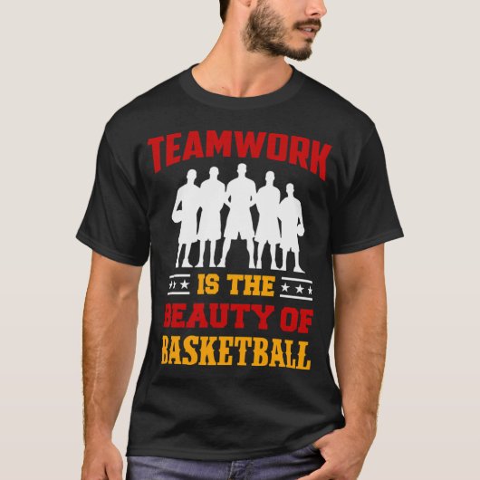 Basketbal sport teamwork is de schoonheid van het  t-shirt (Voorkant)