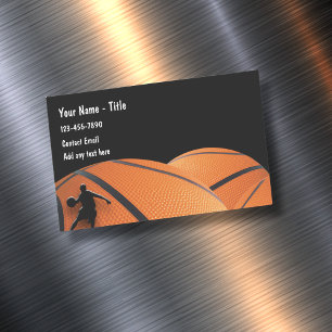 Basketbal Sport Thema Magnetische Zakelijke Kaarte Magnetisch Visitekaartje