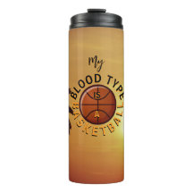 Basketbal sport thema thermische tumbler