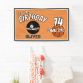 Basketbal Sport Verjaardag Foto Achtergrond Spandoek (Insitu)