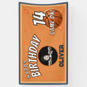 Basketbal Sport Verjaardag Foto Achtergrond Spandoek (Verticaal)