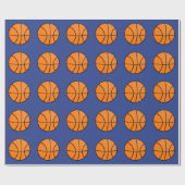Basketbal Sport Verjaardag Kinder Wrapping Papier (Vlak)