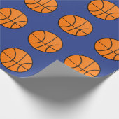 Basketbal Sport Verjaardag Kinder Wrapping Papier (Hoek)