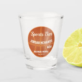 Basketbal Sportbar Shot Glas (Voorkant)