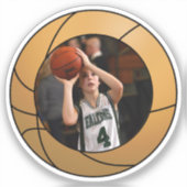Basketbal sportfoto sticker (Voorkant)