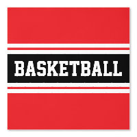 BASKETBAL Sportief Helder Rood Zwart Wit Strepen