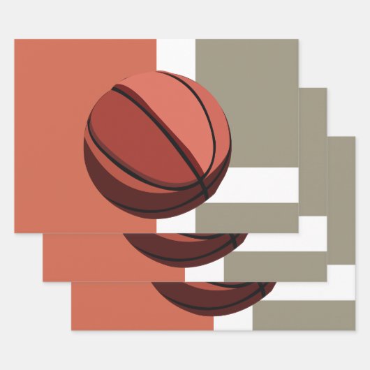 Basketbal sportpatroon inpakpapier vel (Set)