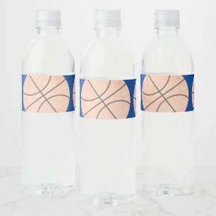 Basketbal Sportservetten Aquarel Elke Kleur Waterfles Etiket