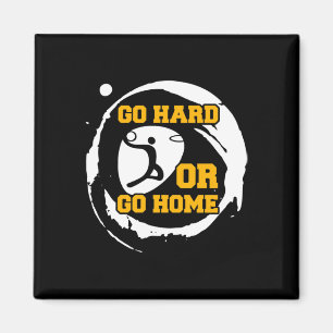 Basketbal Sportspeler Go Hard of Go Home Gift I Magneet
