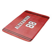 Basketbal sportteam aangepaste naam jersey nummer badmat (Gekanteld)