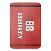 Basketbal sportteam aangepaste naam jersey nummer badmat (Voorkant Verticaal)