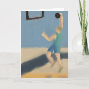Basketbal springen, Wenskaart Kaart
