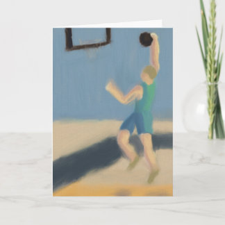 Basketbal springen, Wenskaart Kaart