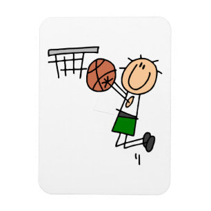 Basketbal Sprong Schot Groene T-shirts en Cadeaus Magneet