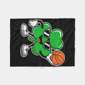 Basketbal St. Patrick's Day Jongens Klaver Kindere Fleece Deken (Voorkant (Horizontaal))