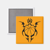 basketbal, stam. magneet (Voorkant / Achterkant)