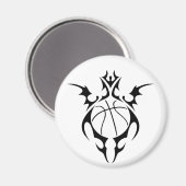 basketbal, stam. magneet (Voorkant / Achterkant)
