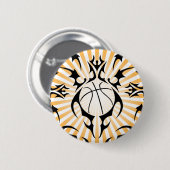 basketbal, stam. ronde button 5,7 cm (Voorkant /achterkant)