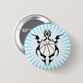 basketbal, stam. ronde button 5,7 cm (Voorkant /achterkant)