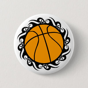 basketbal, stam. ronde button 5,7 cm