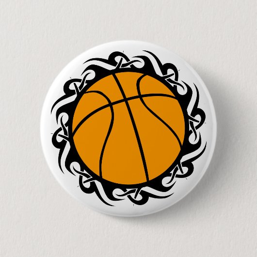 basketbal, stam. ronde button 5,7 cm (Voorkant)