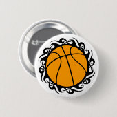 basketbal, stam. ronde button 5,7 cm (Voorkant /achterkant)
